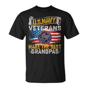 Vintage Us Navy Military Veteran Make The Best Grandpas Unisex T-Shirt | Mazezy