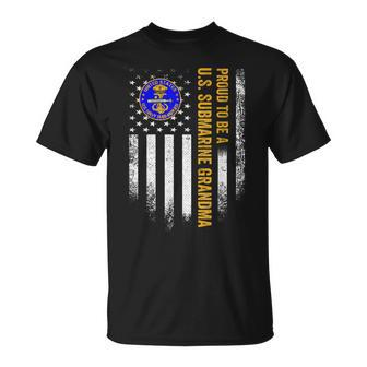 Vintage Usa Flag Proud To Be A Us Navy Submarine Grandma Unisex T-Shirt | Mazezy
