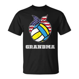 Volleyball Grandma Jersey For Grandmothers Of Players Gift For Womens Unisex T-Shirt | Mazezy