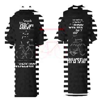 Warum Ich Ohne Akku Fahre Weil Ich Es Kann Mountain Bike T-Shirt - Seseable