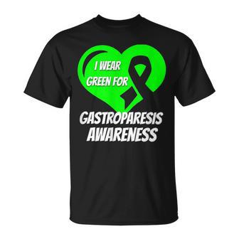 I Wear Green For Gastroparesis Awareness Mom Dad T-shirt - Seseable