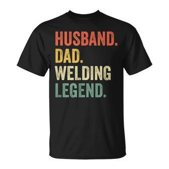 Mens Welder Husband Dad Welding Legend Vintage T-Shirt - Seseable