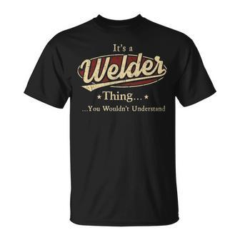 Welder Personalized Name Gifts Name Print S With Name Welder Unisex T-Shirt - Seseable