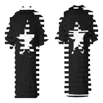 White Star On Front Unisex T-Shirt | Mazezy