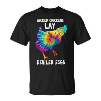 Wicked Chicken Lay Deviled Eggs Farmhouse Chicken T-shirt - Seseable