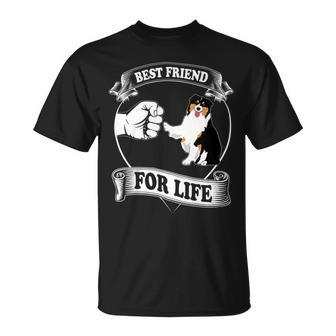 Womens Australian Shepherd Shirts Best Friend For Life 2 Vneck Unisex T-Shirt - Monsterry