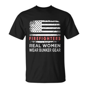 Womens Firefighter Female Fire Fighter Firefighting Mom Funny Gift Unisex T-Shirt - Monsterry UK