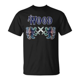 Wood Scottish Clan Family Kilt Tartan Lion T-shirt - Seseable