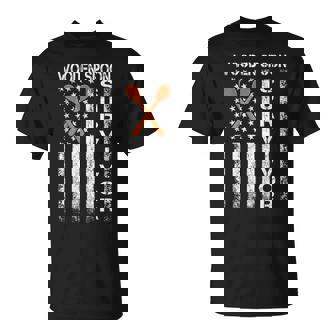 Wooden Spoon Survivor - Humor Expression Funny Us Flag Unisex T-Shirt | Mazezy