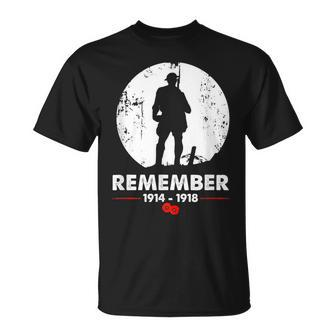 World War 1 Remember First World War T-Shirt - Seseable