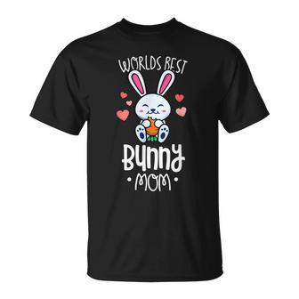 Worlds Best Bunny Mom For Women Rabbit Lover T-shirt - Seseable