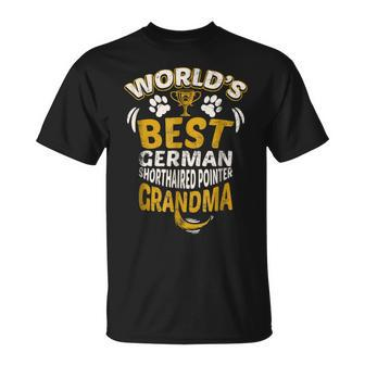 Worlds Best German Shorthaired Pointer Grandma Unisex T-Shirt | Mazezy
