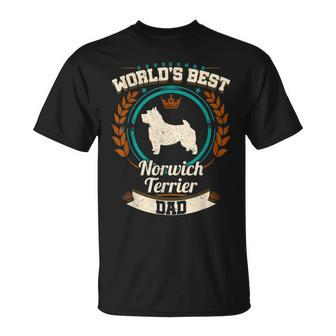 Worlds Best Norwich Terrier Dad Dog Owner Gift For Mens Unisex T-Shirt | Mazezy