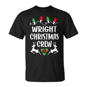 Wright Name Gift Christmas Crew Wright Unisex T-Shirt - Seseable