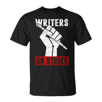 Writers Guild Of America On Strike Anti Ai Chatbots Wga T-shirt - Thegiftio UK