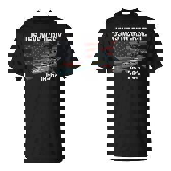 Ww2 American Battleship Uss New Jersey Bb-62 Warship Veteran T-Shirt - Seseable