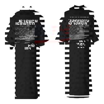 Ww2 American Battleship Uss Washington Bb-56 Warship Veteran T-Shirt - Seseable