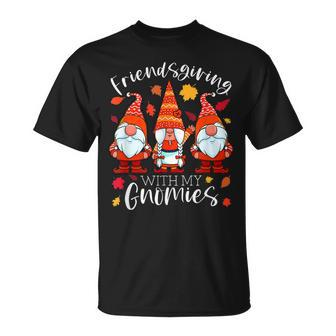 Xmas Friendsgiving With My Gnomies Thanksgiving Three Gnomes T-shirt - Thegiftio UK