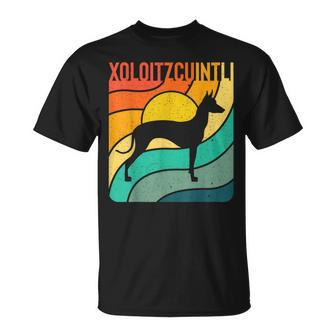 Xoloitzcuintli Xolo Vintage Retro Dog Mom Dad T-Shirt - Seseable