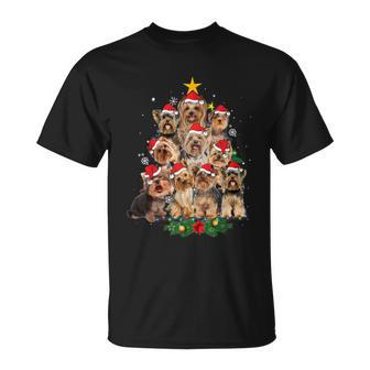 Yorkie Christmas Tree Funny Xmas Gifts For Yorkie Dog Lover Tshirt Unisex T-Shirt - Monsterry UK