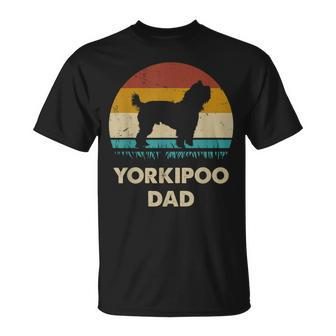 Yorkipoo Dad For Men Yorkipoo Dog Lovers Vintage Dad T-Shirt - Seseable