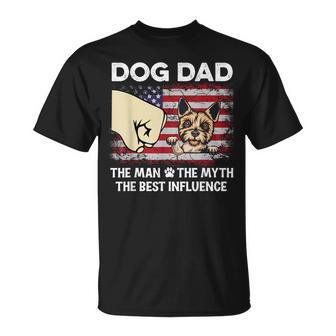 Yorkshire Terrier Dog Dad The Man The Myth Fathers Day T-shirt - Thegiftio UK
