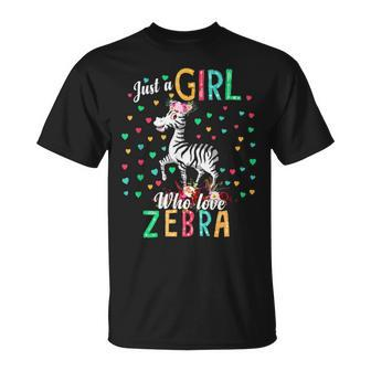 Zebra Just A Girl Who Loves Zebra Unisex T-Shirt - Seseable