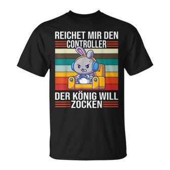 Zocken Reichet Mir Den Controller König Konsole Gamer V2 T-Shirt - Seseable