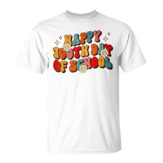 100Th Day Of School Groovy Retro 100 Day Of School Teacher V2 T-shirt - Thegiftio UK