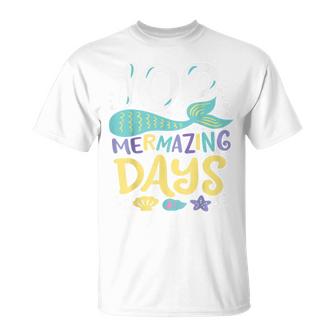 100 Days Of School 100 Mermazing Days Of School Mermaid  Unisex T-Shirt