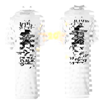 20Th Birthday Decorations Girl Messy Bun 20 Years Old Bday Unisex T-Shirt | Mazezy