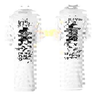 29Th Birthday Decorations Girl Messy Bun 29 Years Old Bday Unisex T-Shirt | Mazezy