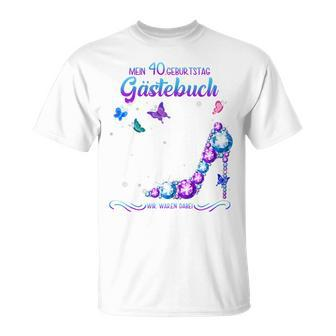 40. Geburtstag Frau 1982 Gästebuch T-Shirt, Feier Andenken - Seseable