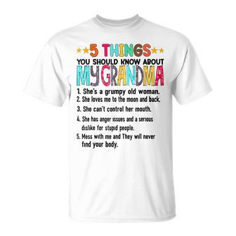 5 Things You Should Know About My Grandma Halloween V2 T-shirt - Thegiftio UK