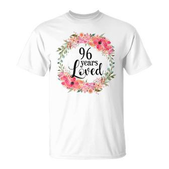 96Th Birthday Gifts 96 Years Old Loved Awesome Since 1925 Gift For Womens Unisex T-Shirt | Mazezy