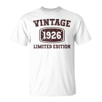 97 Year Old Vintage 1926 Happy 97Th Birthday Women Men T-Shirt - Seseable