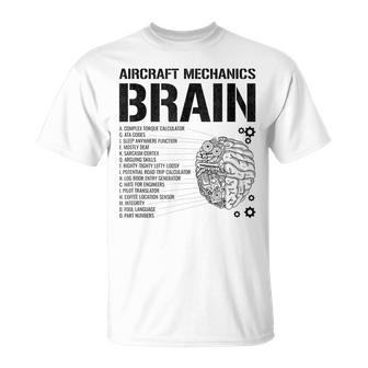 Aircraft Mechanic Brain Aircraft Mechanic Unisex T-Shirt | Mazezy