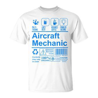 Aircraft Mechanic | Cute Aircraft Work Wear Gift Unisex T-Shirt | Mazezy