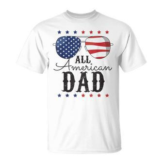 All American Dad 4Th Of July Us Flag Fathers Day Daddy T-shirt - Thegiftio UK