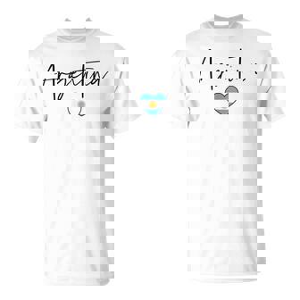 Argentina Flag Heart Argentina Soccer Jersey South America T-shirt | Seseable UK