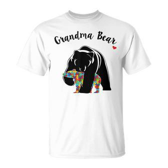 Autism Awareness Proud Grandma Bear Support Love Unisex T-Shirt | Mazezy