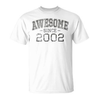 Awesome Since 2002 Vintage Style Born In 2002 Birthday T-Shirt - Seseable