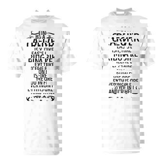 Being A Caregiver Like Riding A Bike Unisex T-Shirt - Seseable