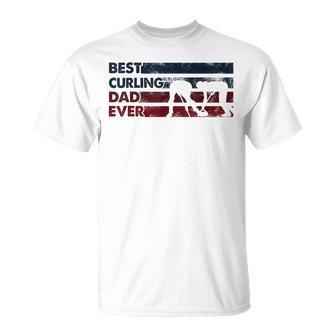 Best Dad Ever - Father Vintage Curling Unisex T-Shirt | Mazezy