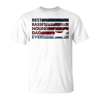 Best Dog Dad Ever Father Basset Hound Unisex T-Shirt - Seseable