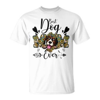 Best Dog Mom Ever Cute Beagle Dog Lover Mothers Day Unisex T-Shirt | Mazezy