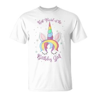Best Friend Of The Birthday Girl Unicorn Face T-shirt - Thegiftio UK