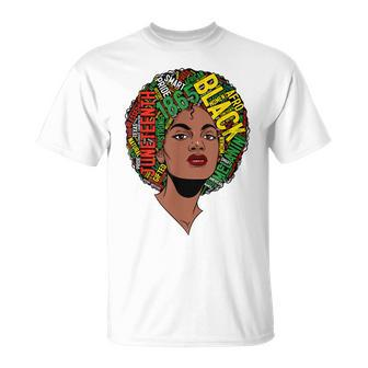 Black Woman Junenth 1865 Freedom Afro African American Unisex T-Shirt | Mazezy