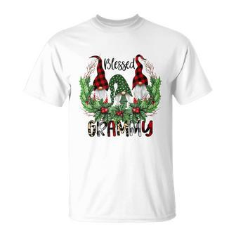Blessed Grammy Christmas Gnome Grandma Gift Unisex T-Shirt | Mazezy