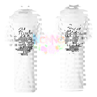 Blessed Nonna Graphic First Time Grandma Shirt Plus Size Shirts For Girl Mom Son Unisex T-Shirt - Monsterry